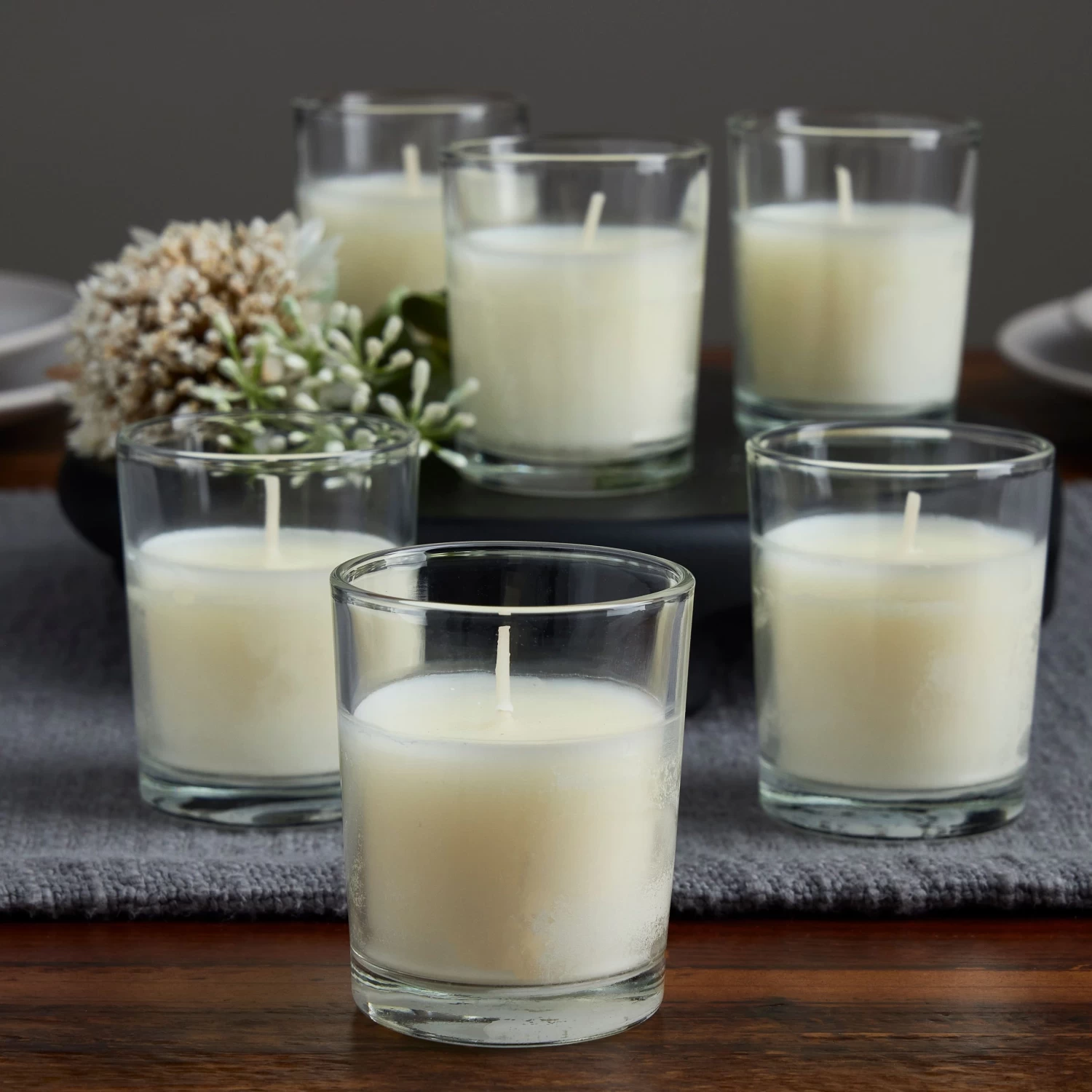 12 Ivory Glass Votive Candles By Ashland® Basic Elements™ 2 12 Ivory Glass Votive Candles By Ashland® Basic Elements™ - Image 2