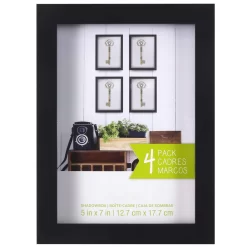 4-Pack Black Shadow Box, 5" X 7" By Studio Décor®