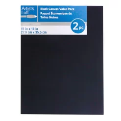 12 Packs: 2 Ct. (24 Total) Black Canvas Value Pack By Artist's Loft™ Necessities™ -Home Sale Store 10385153 1