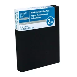 12 Packs: 2 Ct. (24 Total) Black Canvas Value Pack By Artist's Loft™ Necessities™ -Home Sale Store 10385154 3