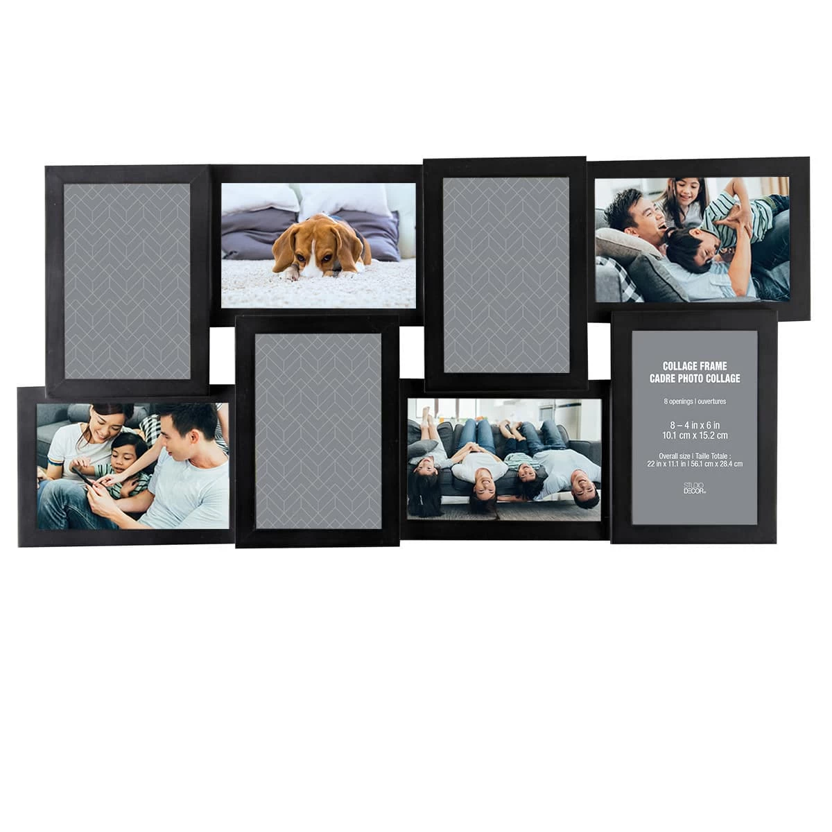 8 Opening Black 4" X 6" Collage Frame By Studio Décor® 1 8 Opening Black 4" X 6" Collage Frame By Studio Décor®