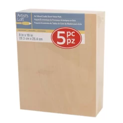 6 Packs: 5 Ct. (30 Total) 8" X 10" Cradled Wood Painting Panels By Artist's Loft™ Necessities™ -Home Sale Store 10474772 4