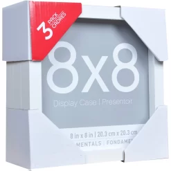 3-Pack White 8" X 8" Shadow Boxes, Fundamentals By Studio Décor® 7 3-Pack White 8" X 8" Shadow Boxes, Fundamentals By Studio Décor® -Home Sale Store 10500651 3 1