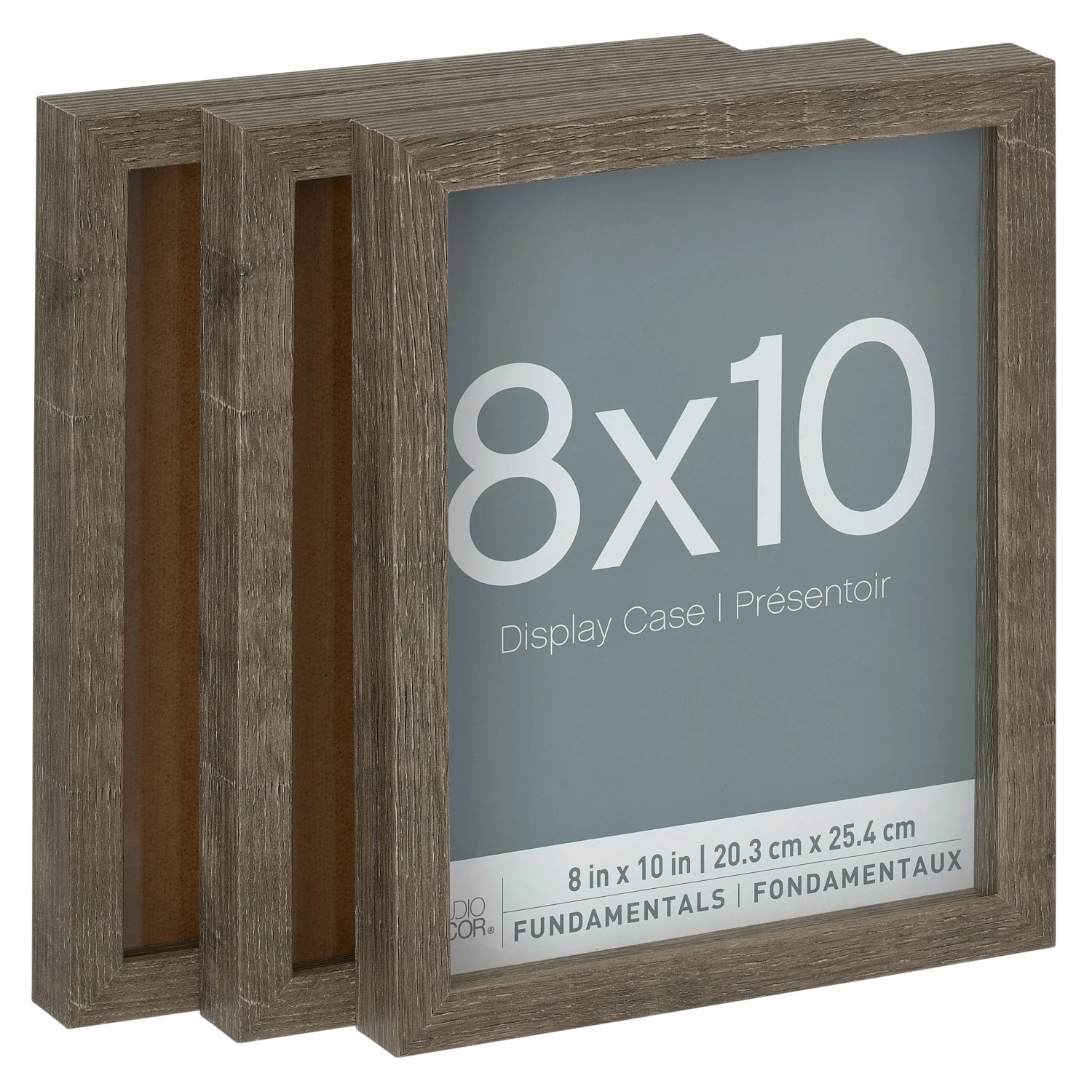 3-Pack Gray 8" X 10" Shadow Boxes, Fundamentals By Studio Décor® 1 3-Pack Gray 8" X 10" Shadow Boxes, Fundamentals By Studio Décor®