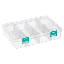 Clear & Turquoise Storage Box By Simply Tidy™