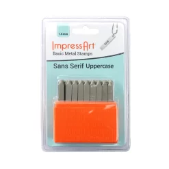 ImpressArt® Basic Metal Stamps, Sans Serif Uppercase Letters