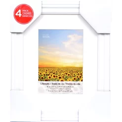4 White Frames With Mat, 5" X 7", Lifestyles By Studio Décor® -Home Sale Store 10536722