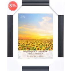 3 Black Frames With Mat, 8" X 10", Lifestyles By Studio Décor® -Home Sale Store 10536723
