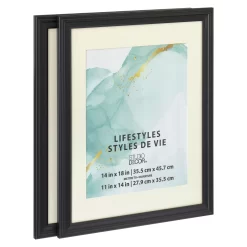 2 Black Frames With Mat, 11" X 14", Lifestyles By Studio Décor®