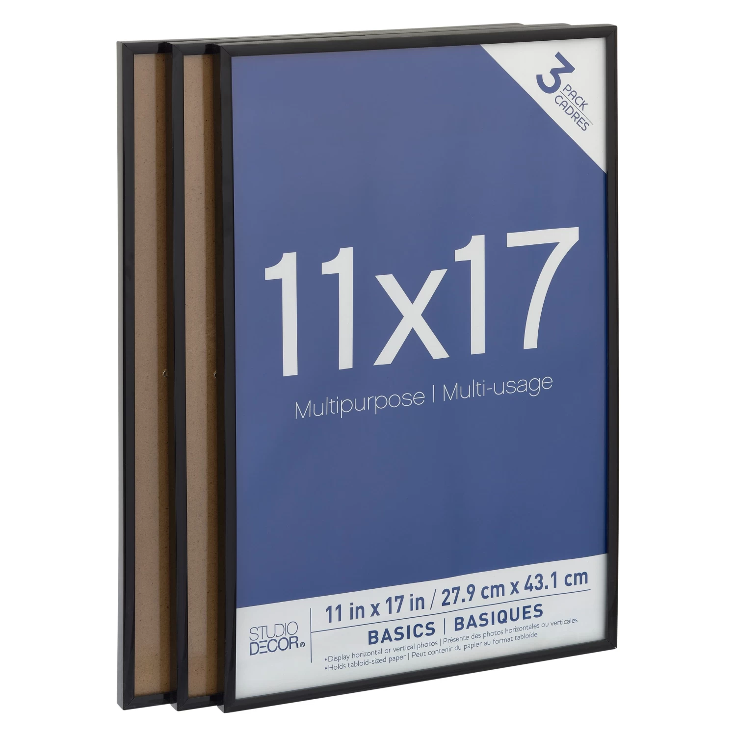Basics Multipurpose Wall Frames By Studio Décor® 3-Pack, 11" X 17" 2 Basics Multipurpose Wall Frames By Studio Décor® 3-Pack, 11" X 17" - Image 2