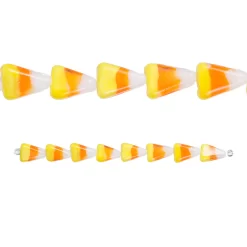 12 Pack: Yellow, Orange & White Candy Corn Glass Beads, 15mm By Bead Landing™