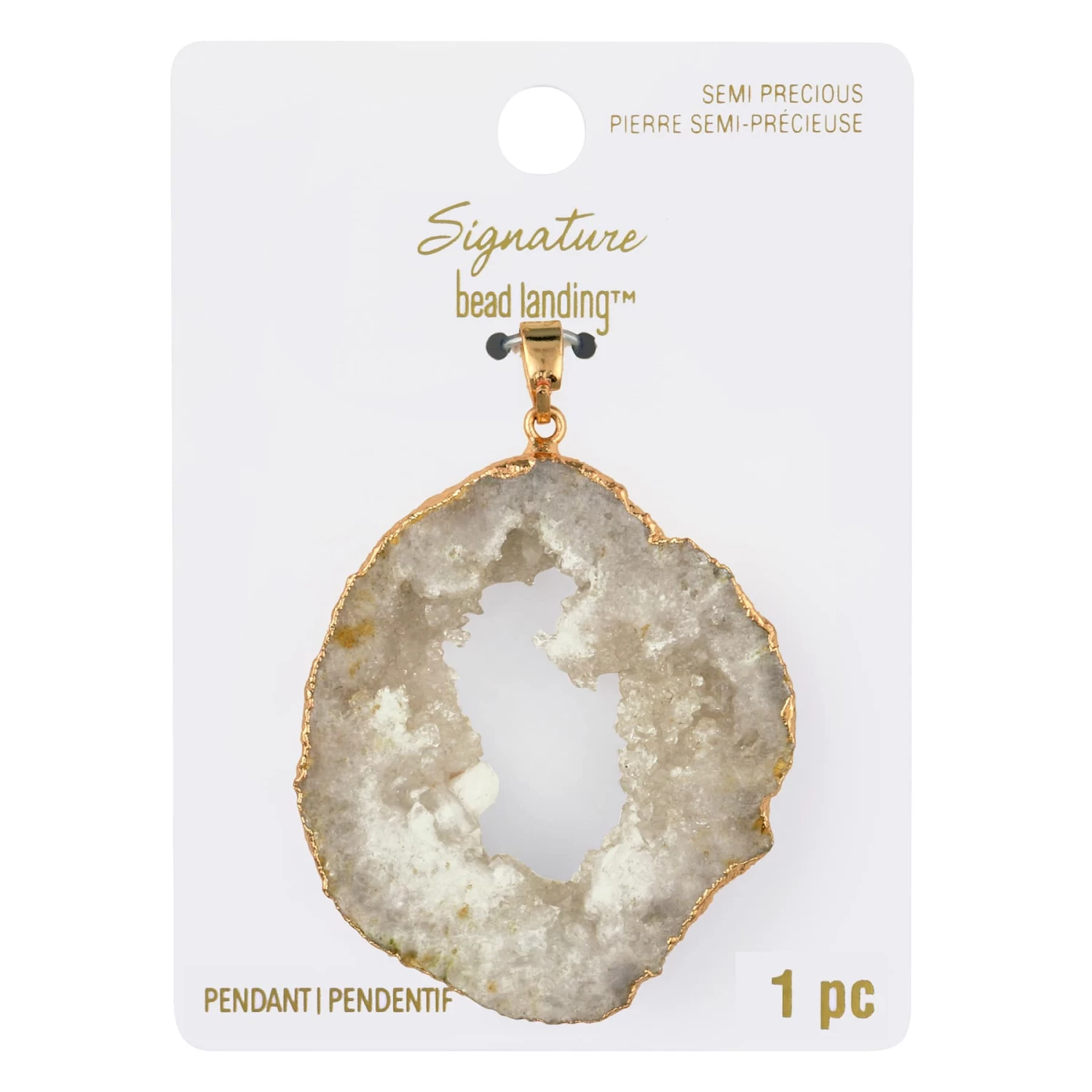 Signature Color Shop White Druzy Quartz Pendant By Bead Landing™ 3 Signature Color Shop White Druzy Quartz Pendant By Bead Landing™ - Image 3