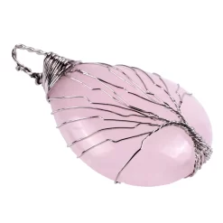 Signature Rose Quartz Wire Wrapped Pendant By Bead Landing™