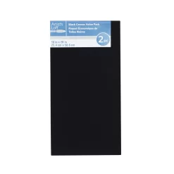 12 Packs: 2 Ct. (24 Total) Black Canvas Value Pack By Artist's Loft™ Necessities™ -Home Sale Store 10622206 1
