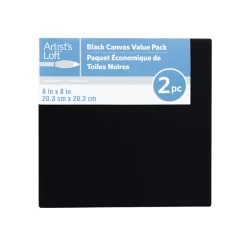 12 Packs: 2 Ct. (24 Total) Black Canvas Value Pack By Artist's Loft™ Necessities™ -Home Sale Store 10622207 1
