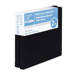 12 Packs: 2 Ct. (24 Total) Black Canvas Value Pack By Artist's Loft™ Necessities™ -Home Sale Store 10622207 4