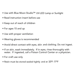 6 Pack: Blue Moon Studio™ UV Resin Craft Hard Type Resin, 0.85oz. -Home Sale Store 10627464 4