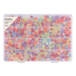 6 Packs: 1,440 Ct. (8,640 Total) Translucent Alphabet Round Beads, 7mm By Bead Landing™