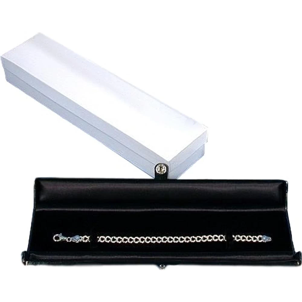 12 Black Leather Bracelet Gift Boxes Display Snap Lid 2 12 Black Leather Bracelet Gift Boxes Display Snap Lid - Image 2