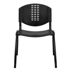HERCULES Series 880 Lb. Capacity Black Plastic Stack Chair With Oval Cutout Back And Black Frame 7 HERCULES Series 880 Lb. Capacity Black Plastic Stack Chair With Oval Cutout Back And Black Frame -Home Sale Store 187969133312096