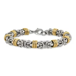 Gem And Harmony Mens Stainless Steel Bracelet (8.25 Inches)