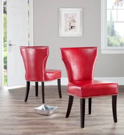 Safavieh Jappic Side Chair Set Of 2 In Red -Home Sale Store 29019 MCR4706D SET2 2 scaled