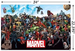 Marvel Comics The Lineup Wall Poster 22.375" X 34" For Playroom -Home Sale Store 367101662537824