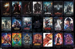 Marvel Avengers: The Infinity Saga-One Sheet Grid Wall Poster, 22.375 In X 34 In, Unframed Version, Bedroom