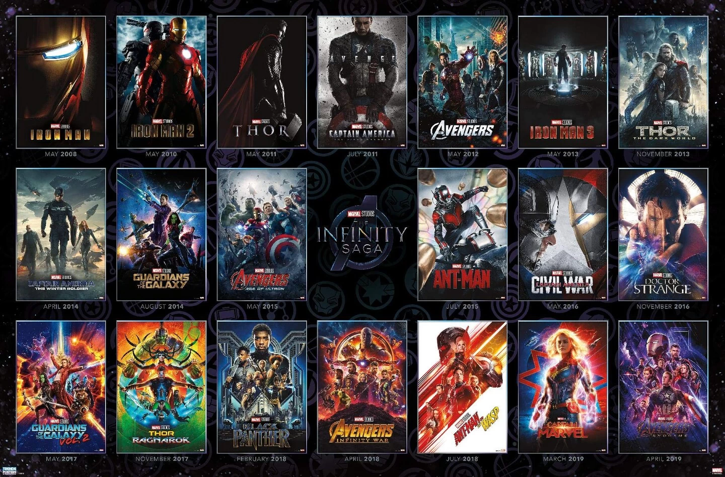 Marvel Avengers: The Infinity Saga-One Sheet Grid Wall Poster, 22.375 In X 34 In, Unframed Version, Bedroom 1 Marvel Avengers: The Infinity Saga-One Sheet Grid Wall Poster, 22.375 In X 34 In, Unframed Version, Bedroom