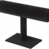 Plymor Black Velvet T-Bar Bracelet Display Stand, 7.25" W X 5" H
