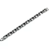 Stainless Steel Black Plated Mens Bracelet 8.75"
