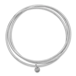 Sterling Silver Rhodium Plated Polished Intertwined Bangle Bracelet Jewelry -Home Sale Store 494271174758496
