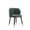 Manhattan Comfort Zephyr Velvet Dining Chair In Hunter Green