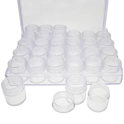 The Beadsmith® 6.5'' X 5.5'' X 1'' Clear Storage Box With Jars