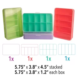 The Beadsmith® Stackable 4 Box Organizer -Home Sale Store D289901S 4