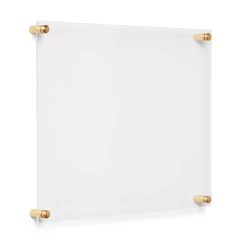 Cool Modern Clear Acrylic Float Frame With Gold Hardware