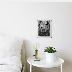 Cool Modern Clear Acrylic Float Frame With Gold Hardware -Home Sale Store D306782S 4