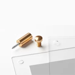 Cool Modern Clear Acrylic Float Frame With Gold Hardware -Home Sale Store D306786S 6