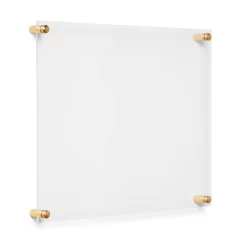 Cool Modern 2 Pack Clear Acrylic Float Frame With Gold Hardware