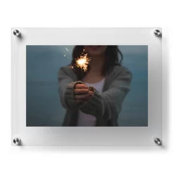 Wexel Art Modern Clear Acrylic Floating Frame With Silver Hardware -Home Sale Store D306815S 1