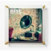 Wexel Art 15'' X 15'' Acrylic Floating Frame For Album Covers With Gold Hardware