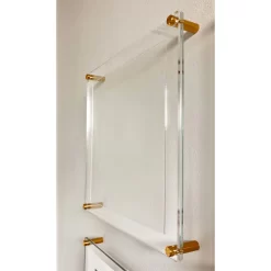 Wexel Art 15'' X 15'' Acrylic Floating Frame For Album Covers With Gold Hardware -Home Sale Store D306820S 3