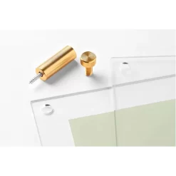 Wexel Art Modern Clear Acrylic Floating Picture Frame With Gold Hardware -Home Sale Store D306837S 3