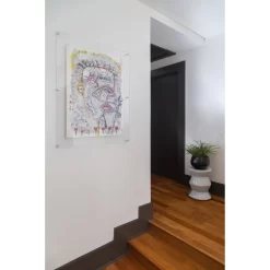 Wexel Art Modern Clear Acrylic Floating Frame With Silver Hardware -Home Sale Store D306856S 4