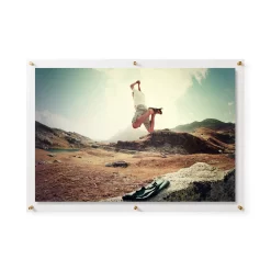 Wexel Art Modern Clear Acrylic Floating Picture Frame With Gold Hardware -Home Sale Store D306859S 1