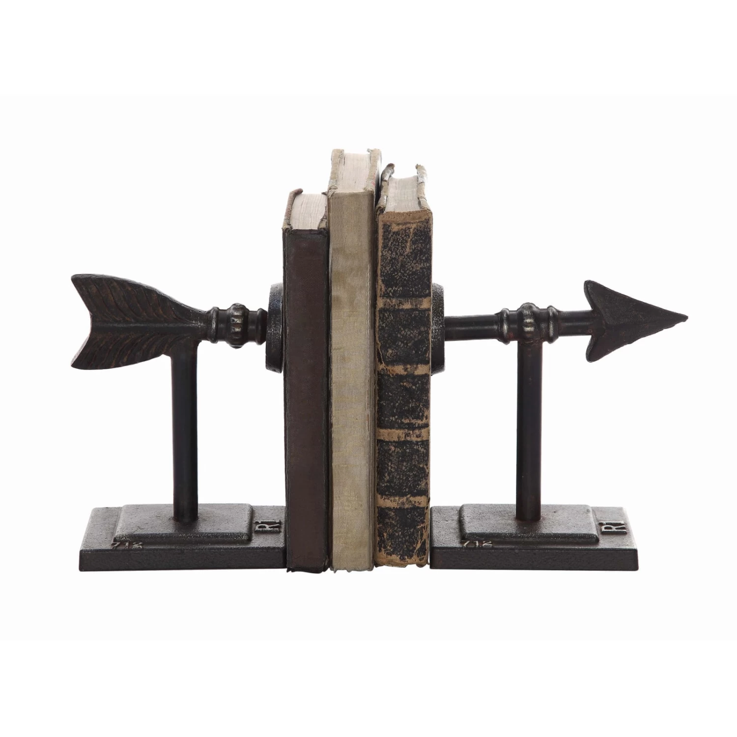 Bronze Arrow Cast Iron Bookends Set 1 Bronze Arrow Cast Iron Bookends Set
