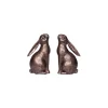 Bronze Bunny Bookends Set