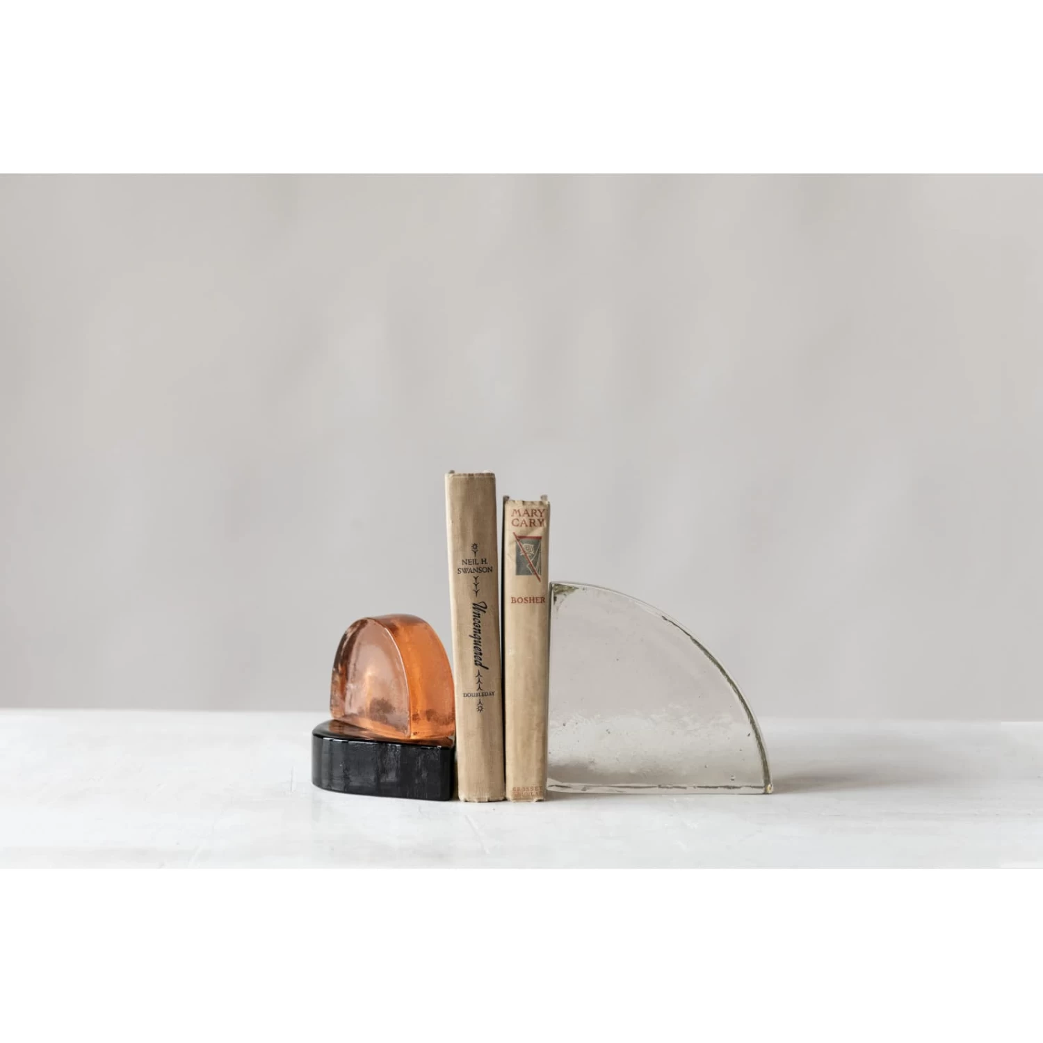 5.5" Geometric Glass Block Bookend 2 5.5" Geometric Glass Block Bookend - Image 2