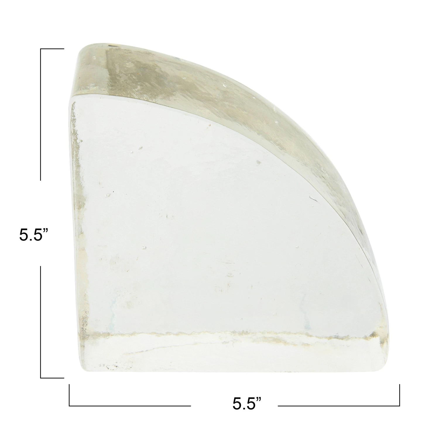 5.5" Geometric Glass Block Bookend 8 5.5" Geometric Glass Block Bookend - Image 8