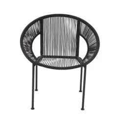 Black Metal Contemporary Outdoor Chair